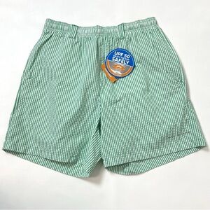 NWT Columbia Super Backcast Water Short Seersucker Swim‎ Trunks Mens Sz S 6L